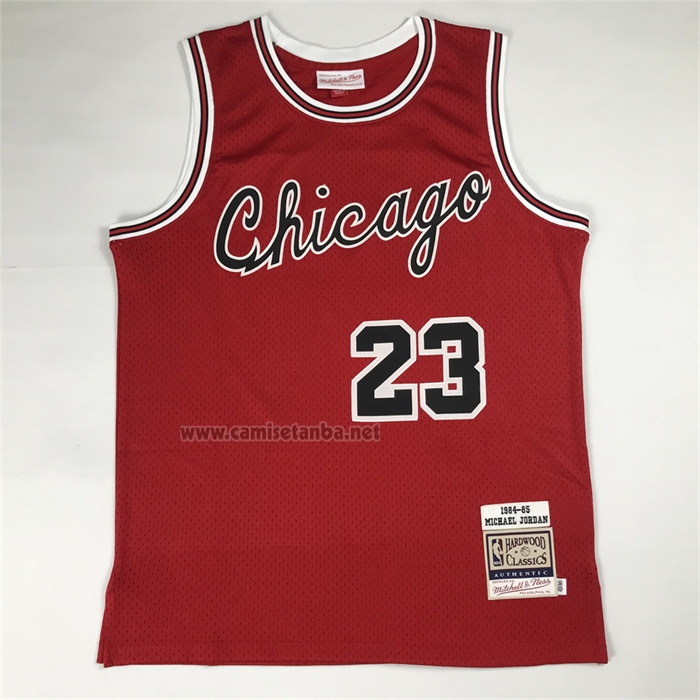 Camiseta Chicago Bulls Michael Jordan NO 23 Autentico 1984-85 Rojo